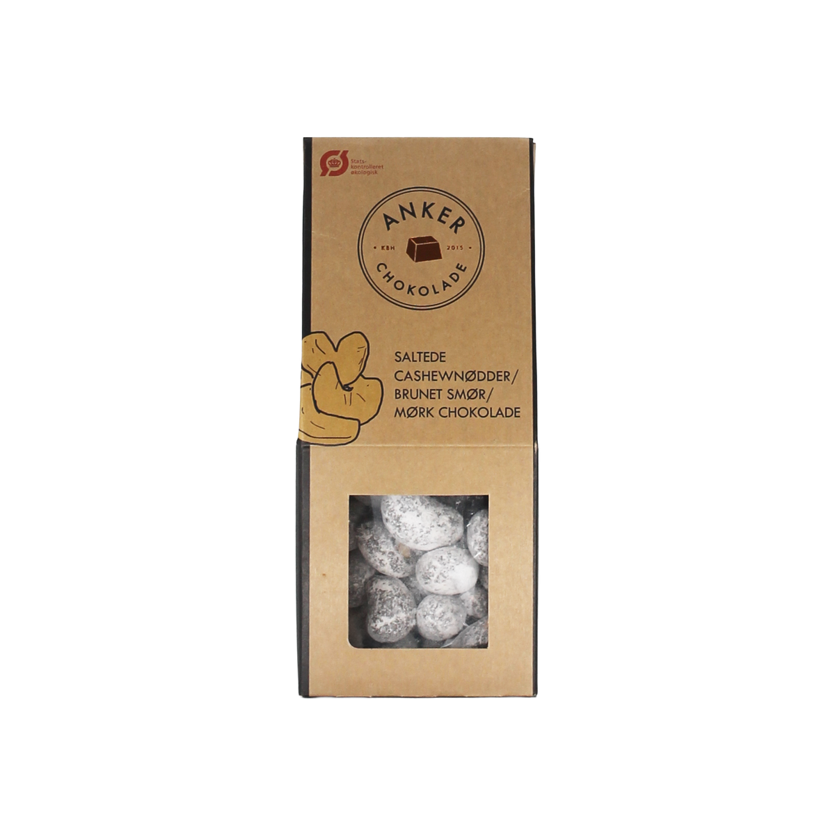 Dragee – Cashewnødder med brunet smør og mørk chokolade