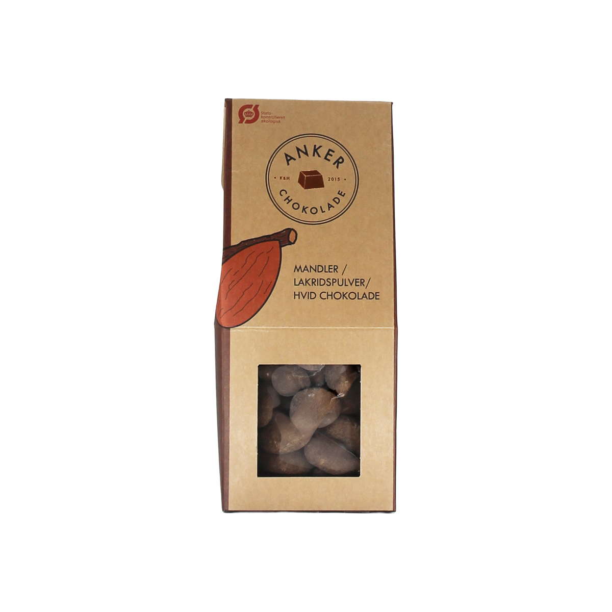 Dragee – Valencia mandler med hvid chokolade og lakrids