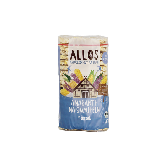 Amaranth-majsvafler med havsalt
