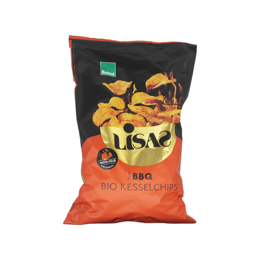 Økologiske kartoffelchips med røget paprika og BBQ