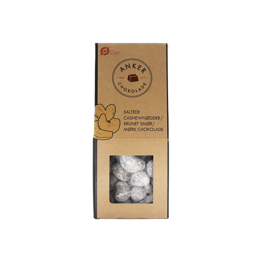 Dragee – Cashewnødder med brunet smør og mørk chokolade